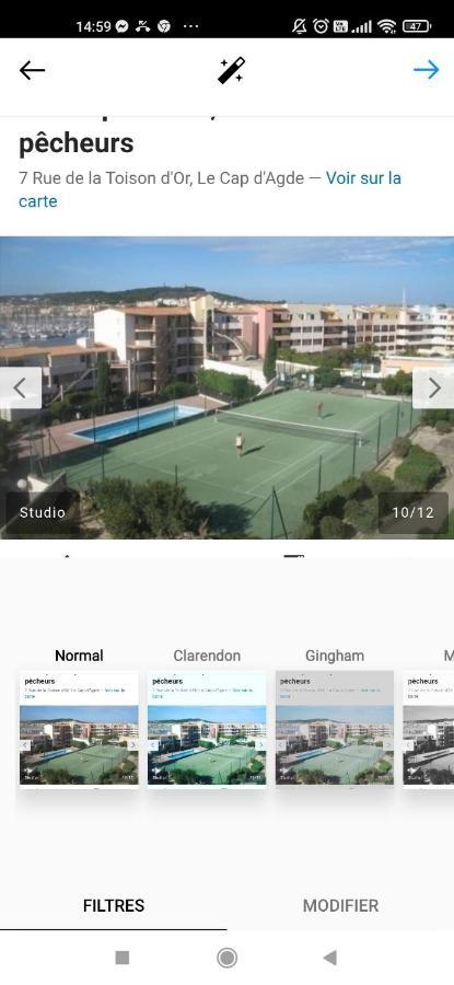 Studio Cabine Ile Des Pecheurs Cap D'Agde Tennis 外观 照片